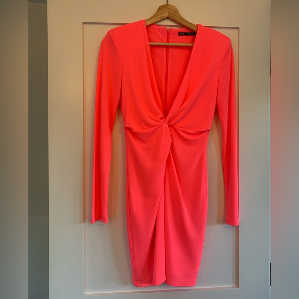 Highlighter pink mini dress